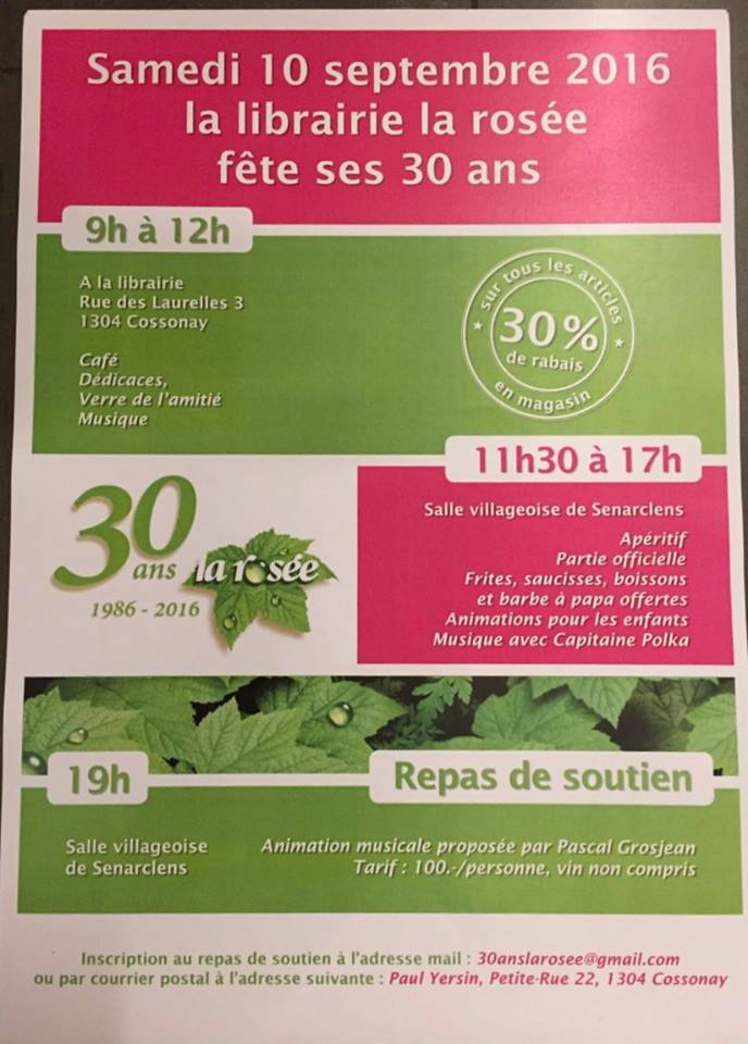 La librairie La rosée fête ses 30 ans